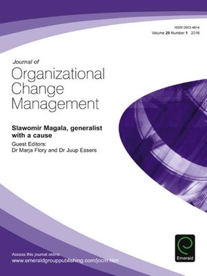 cover image of Journal of Organizational Change Management, Volume 29, Number 1
